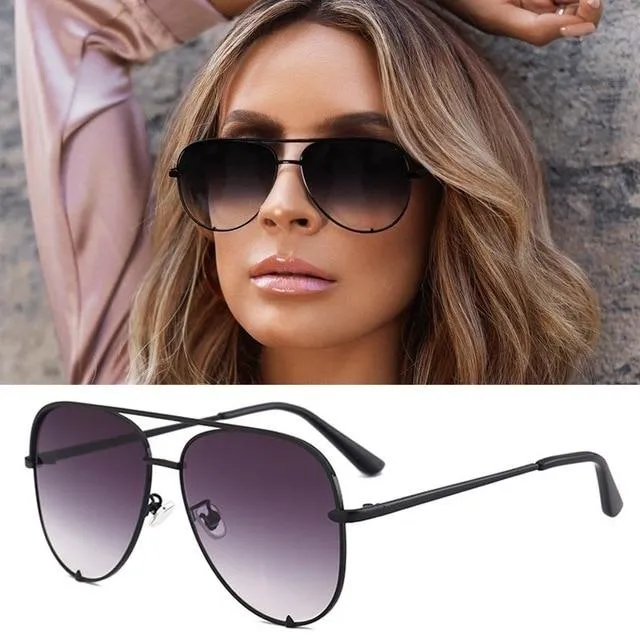 Women's Oversized Pilot Designer Fashion Luxury Shades Sunglasses