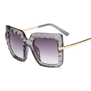 Women's Oversized Square Shades Luxury Sunglasses in Hot Vintage Trends
