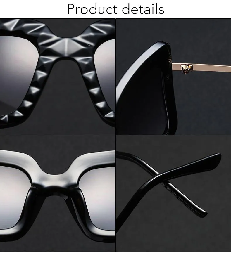 Women's Oversized Square Shades Luxury Sunglasses in Hot Vintage Trends