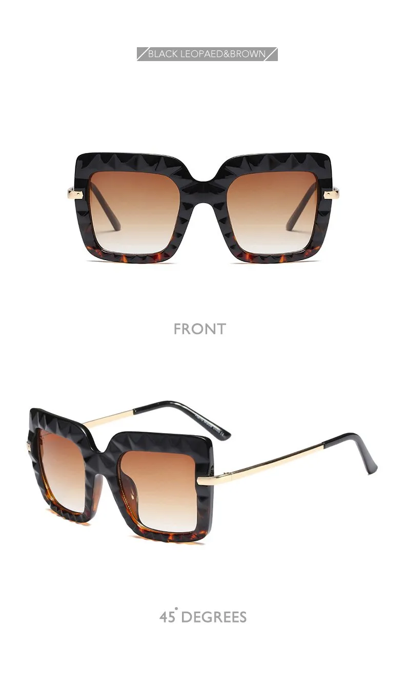 Women's Oversized Square Shades Luxury Sunglasses in Hot Vintage Trends