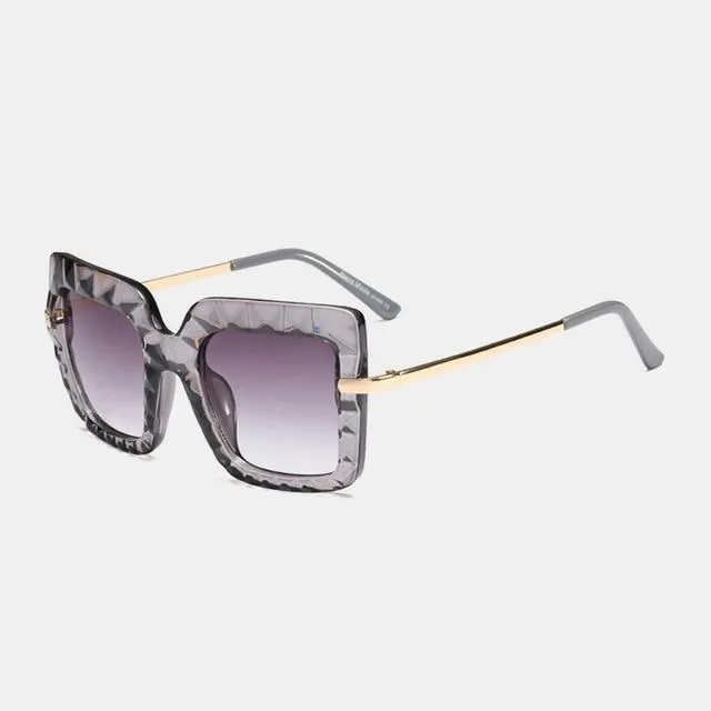 Women's Oversized Square Shades Luxury Sunglasses in Hot Vintage Trends