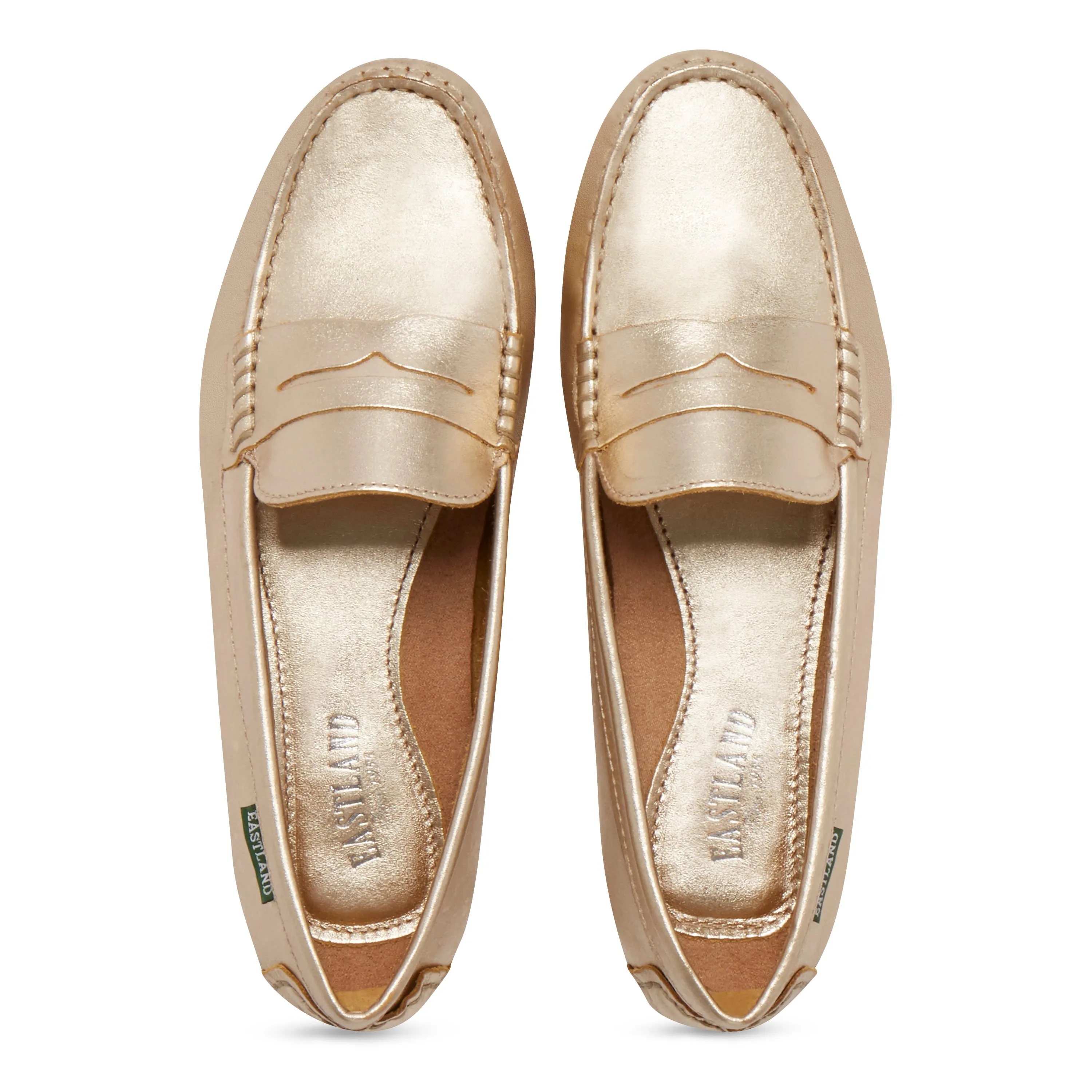 Women's Patricia Penny Loafer Driving Moc Gold Metallic