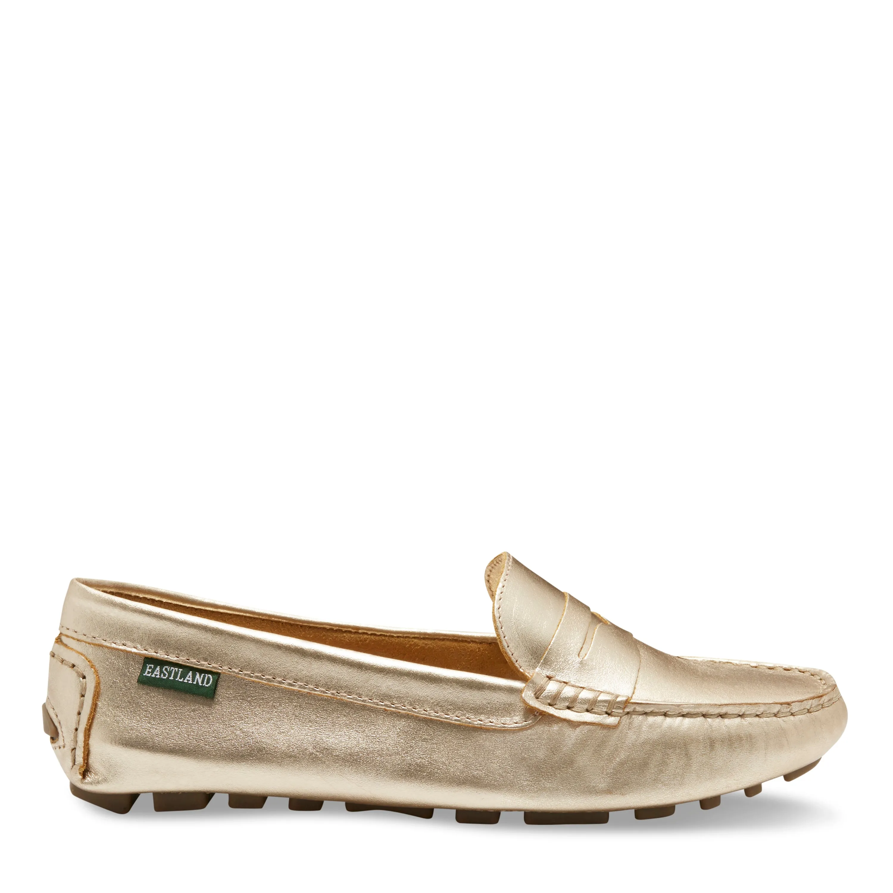 Women's Patricia Penny Loafer Driving Moc Gold Metallic
