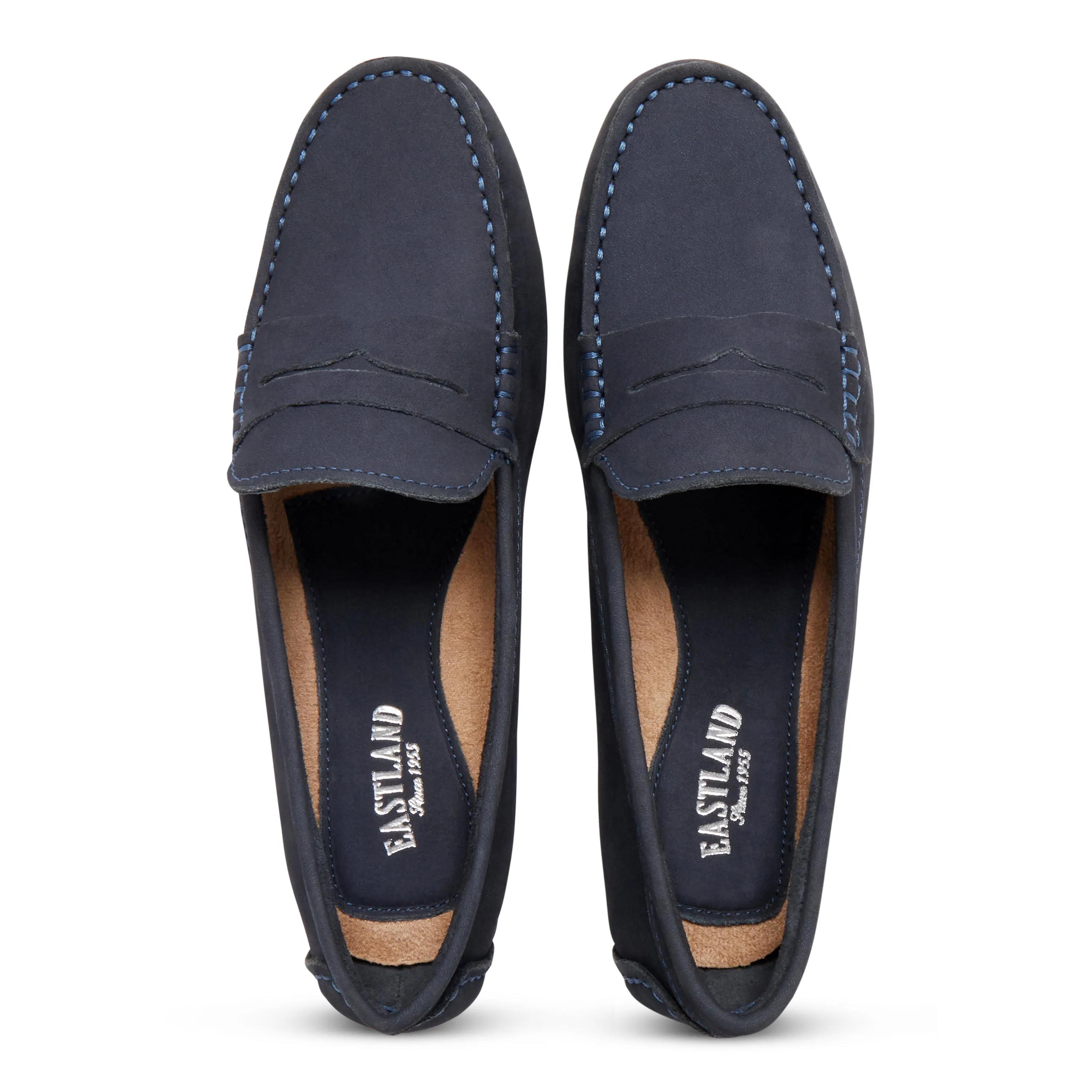 Women's Patricia Penny Loafer Driving Moc Navy Nubuc