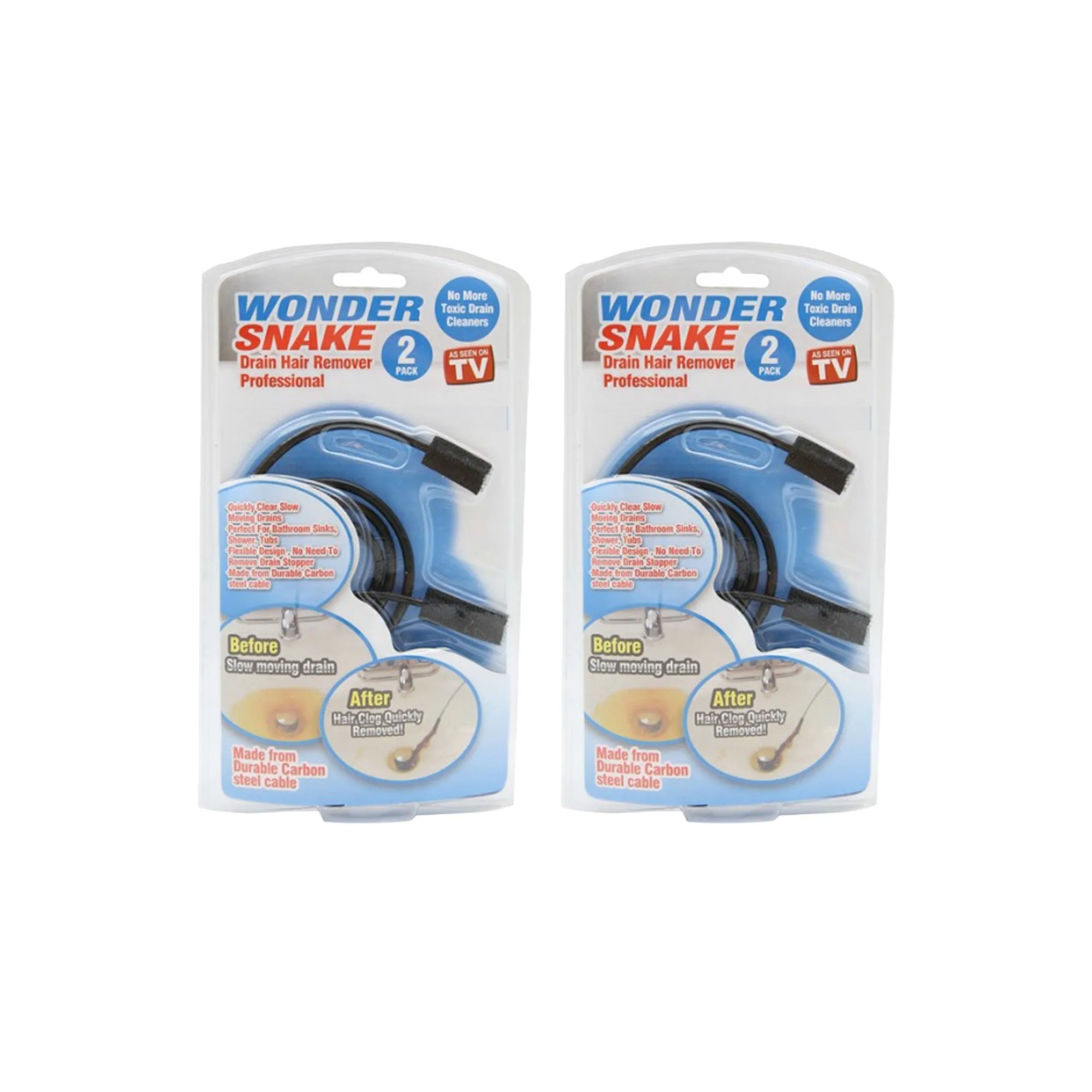 Wonder Snake - Drain Hair Removal Tool (2 Pack)
