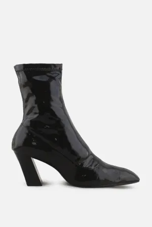 Zara Block Heels Ankle Boots | 100% Synthetic Leather