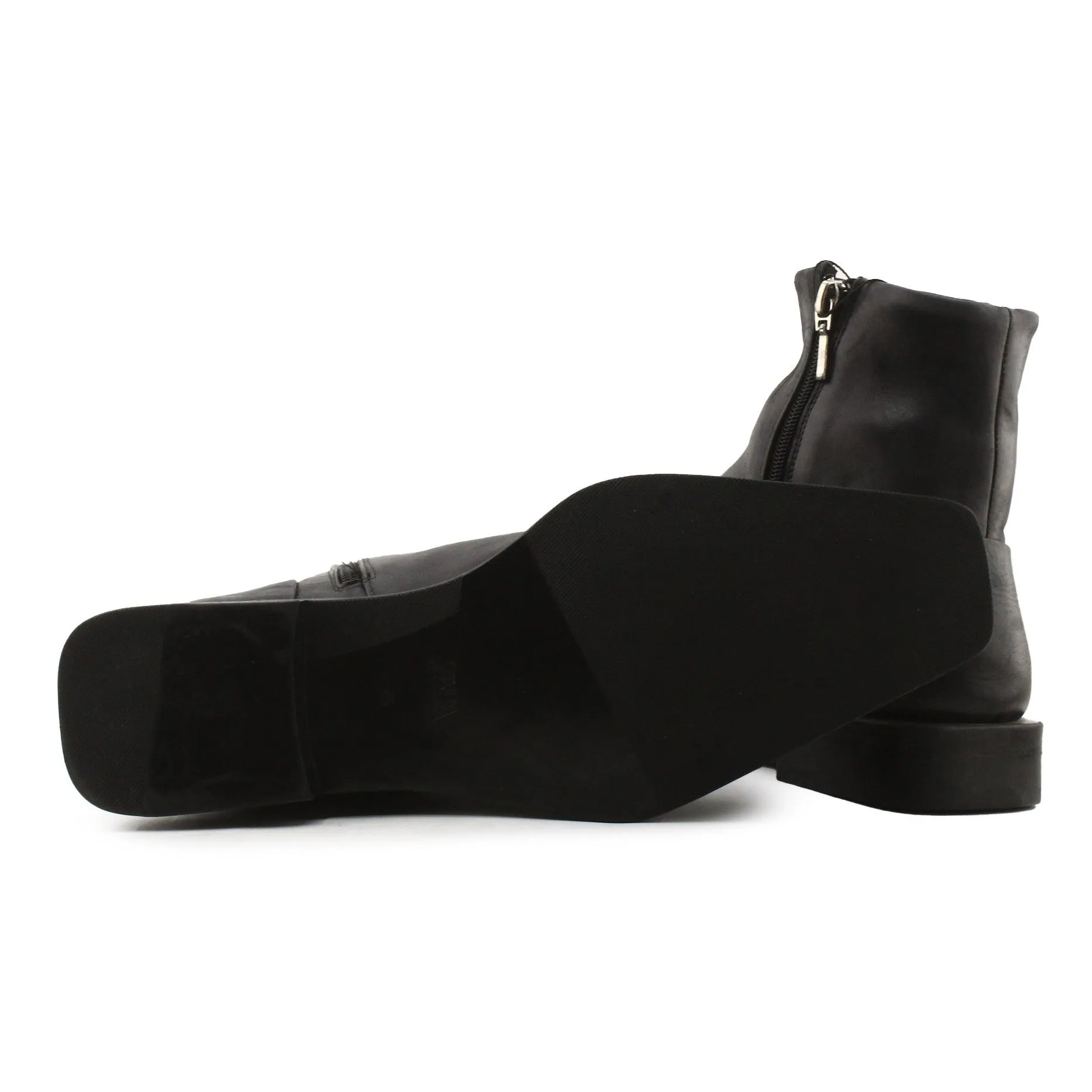 Zara Zipper Chelsea Ankle Boots | 100% Auhentic Leather